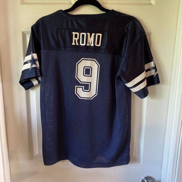 Dallas Cowboys Authentic Apparel # 9 Tony Romo Blue Jersey, Youth-XL - Picture 7 of 13